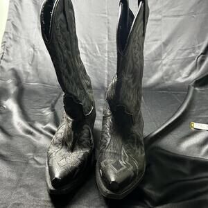 Laredo MENS black leather short cowboy boots